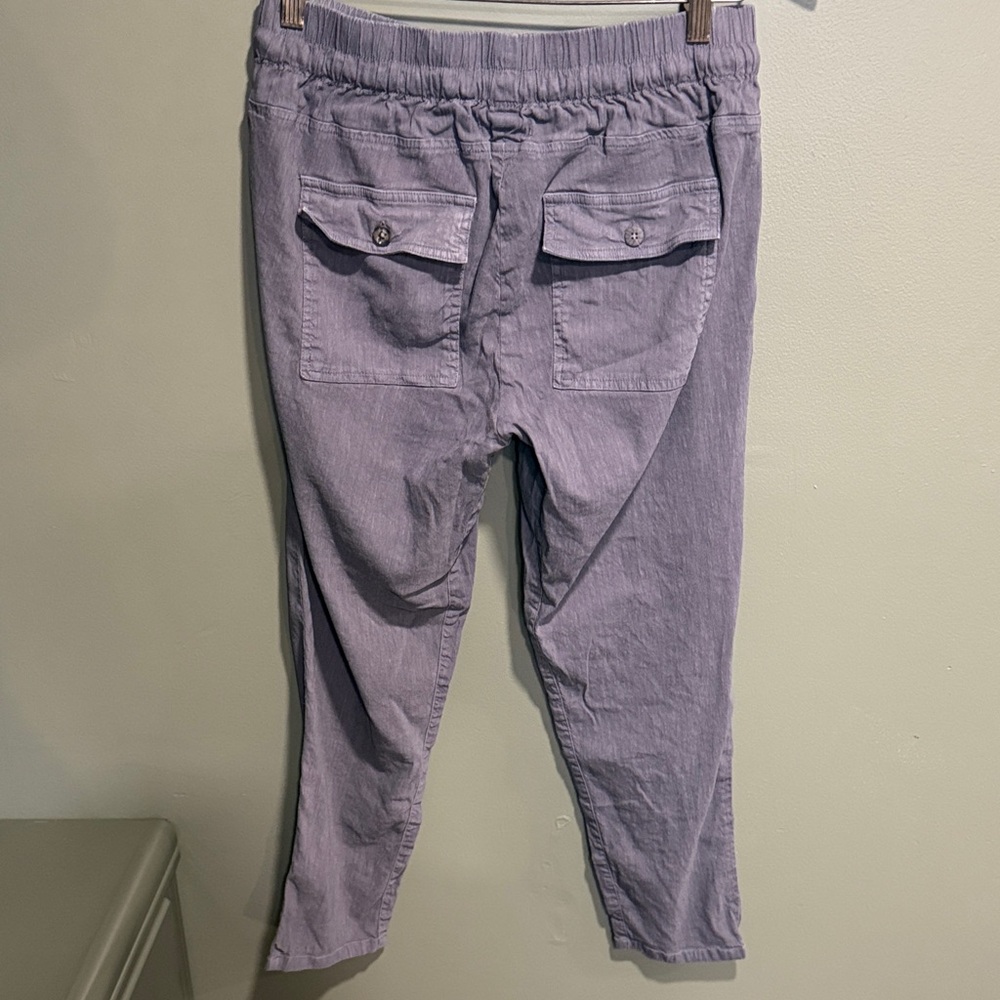 Casual Blue Drawstring Pants - Picture 3 of 5